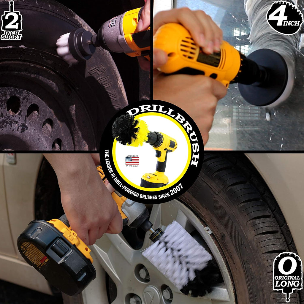 Car Accessories for Men - Auto Detailing Supplies - Wheel Cleaner Brush Set