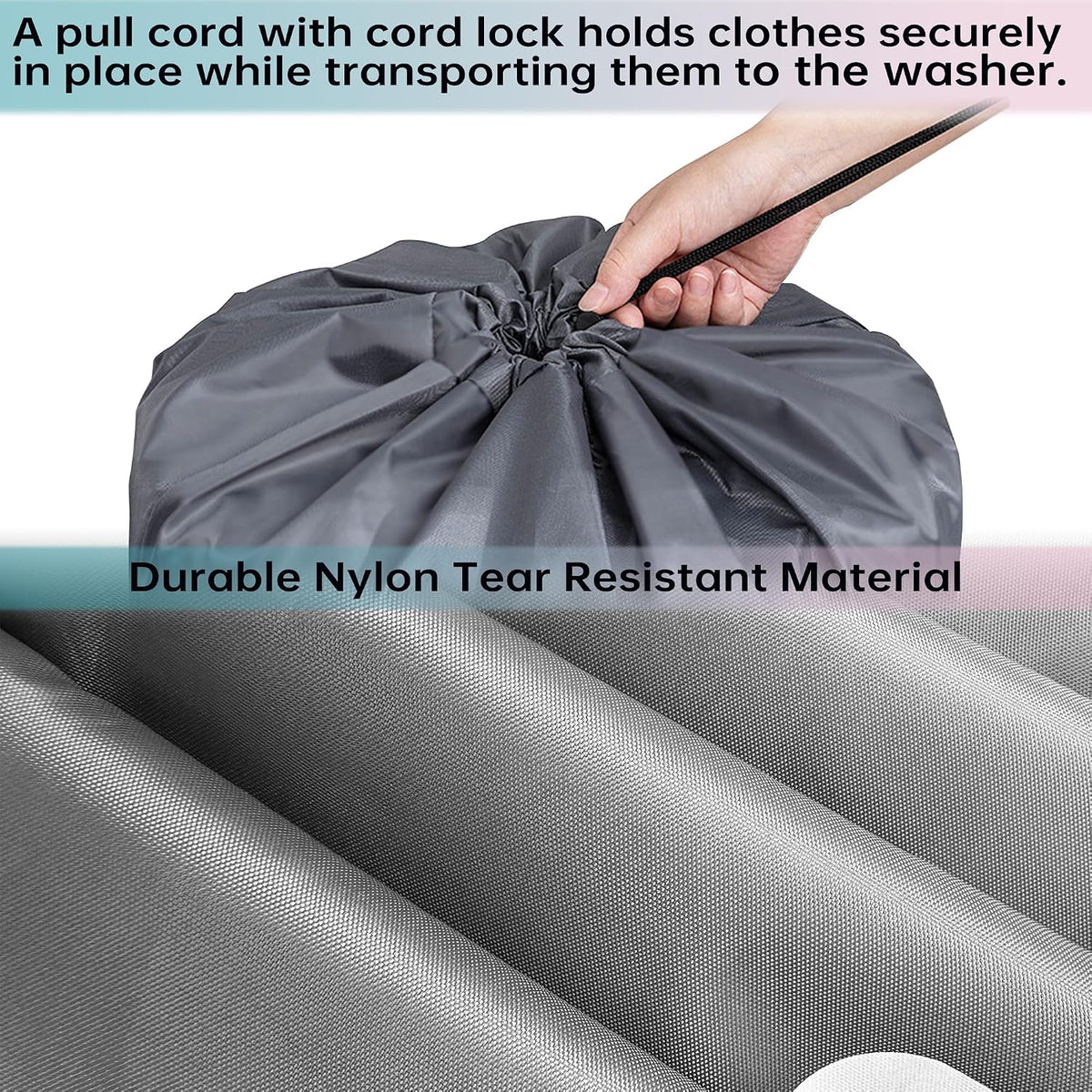 4 Piece Drawstring Travel Laundry Bag, Large Laundry Bag, Men's and Women's Dirty Laundry and Gym Bag, Waterproof Wetproof Travel Bag