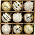 DecorbyHannah 9ct 3.15inch Christmas Ornaments Tree Decorations Gold White