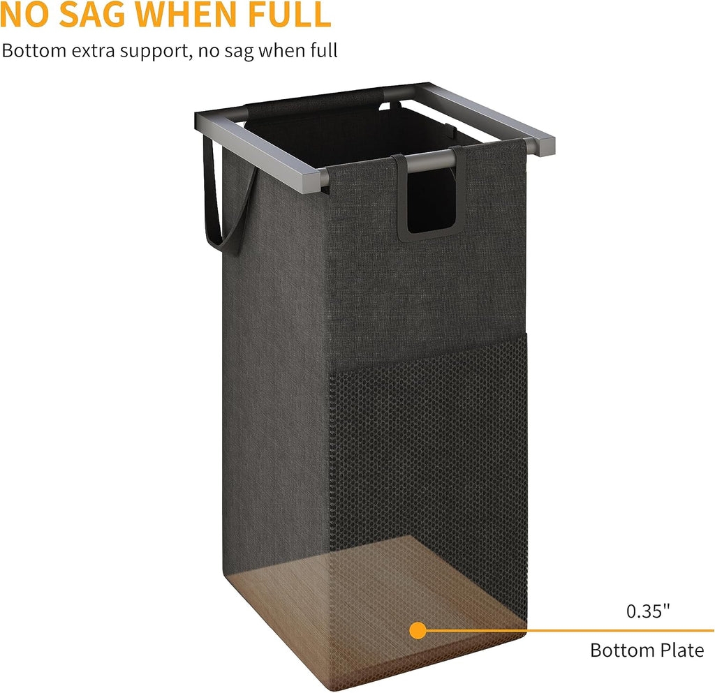 4 Bin Laundry Hamper w/Folding Table, Laundry Basket w/Removable Bags