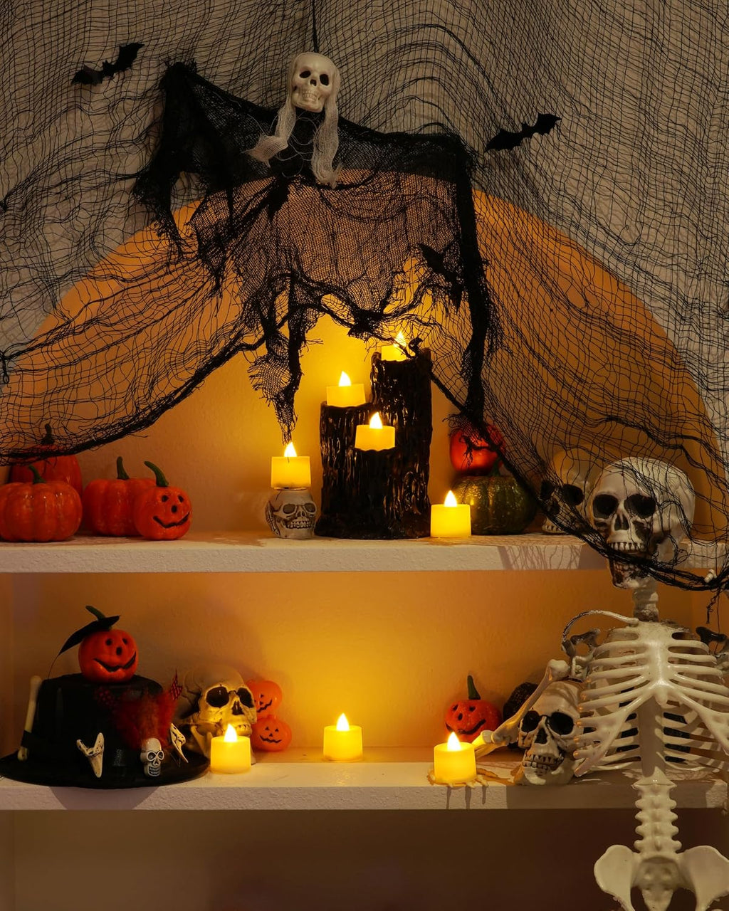 Amagic 50 Pack LED Votive Candles Battery operated, Warm Ivory