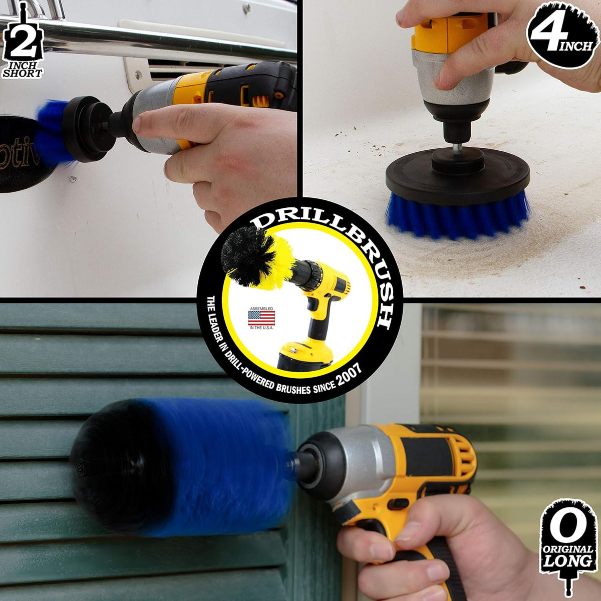 Pool Cleaner - Car Wash Detailing and Scrubbing Brush Kit - Boat Scrubber