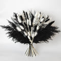 Black Pampas Grass Bouquet, Dried Flowers for Halloween and Boho Home Decor