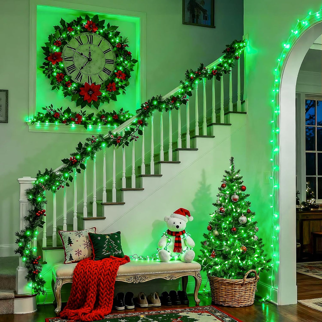 JMEXSUSS 200 LED Green Halloween Lights Indoor Outdoor Christmas Lights