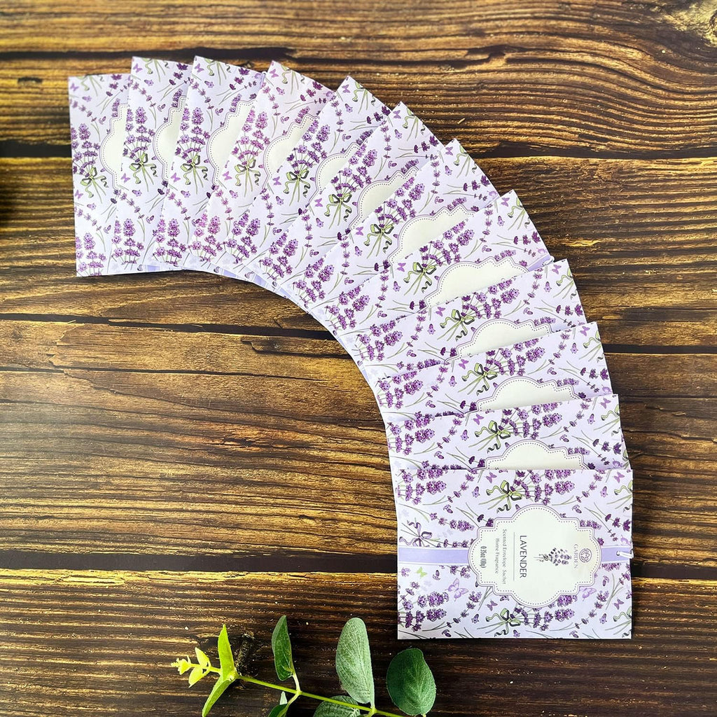 Lavender & Wood Scented Sachets - 12 Pack, Long-Lasting Home Fragrance Sachet Bags, Large Fresh-Scented Packets, Sachets for Drawers and Closets