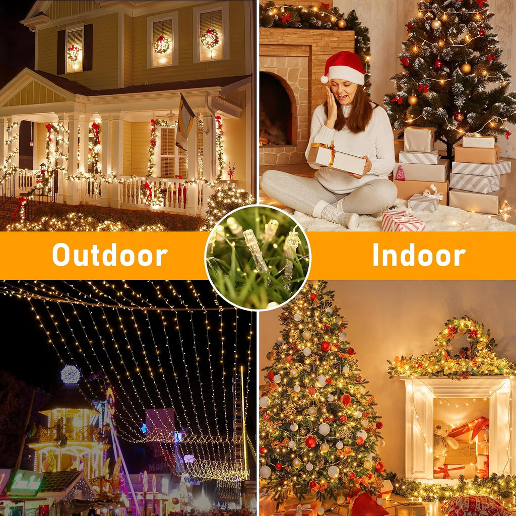 400 LED Christmas Lights, 131FT Outdoor String Lights with Remote