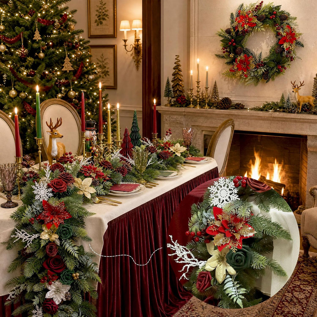 Christmas Artificial Greenery Stems for DIY Home Decoration