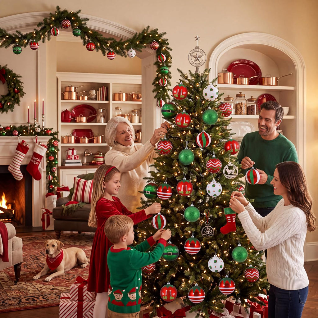 Valery Madelyn 16ct Christmas Ornaments Tree Decorations Set 3.15 Inch