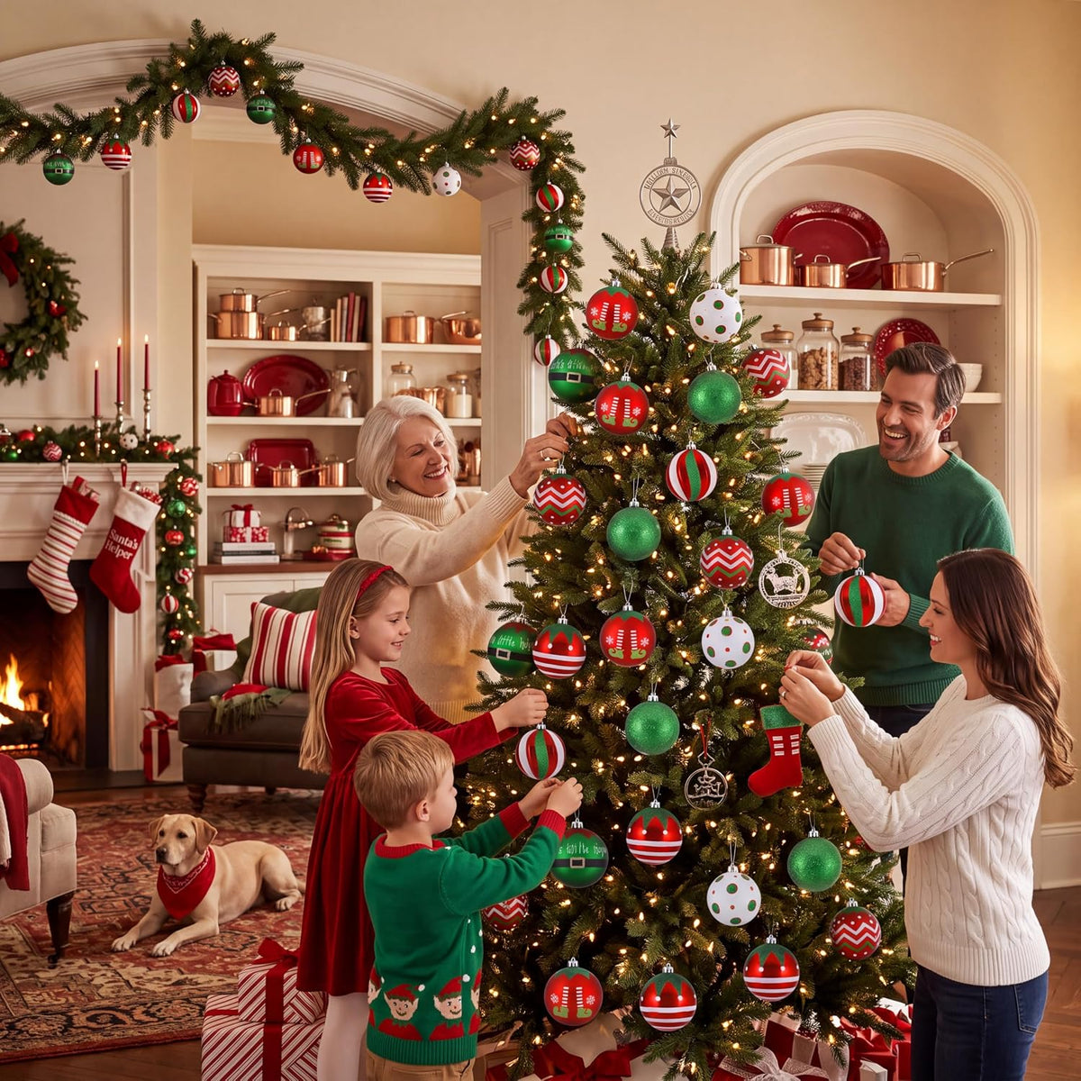 Valery Madelyn 16ct Christmas Ornaments Tree Decorations Set 3.15 Inch