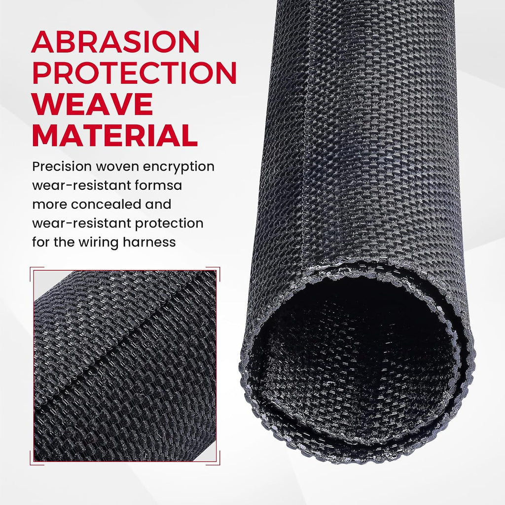 Automotive Mesh Woven Wire Sheathing Split Wire Loom 3/8"-28ft