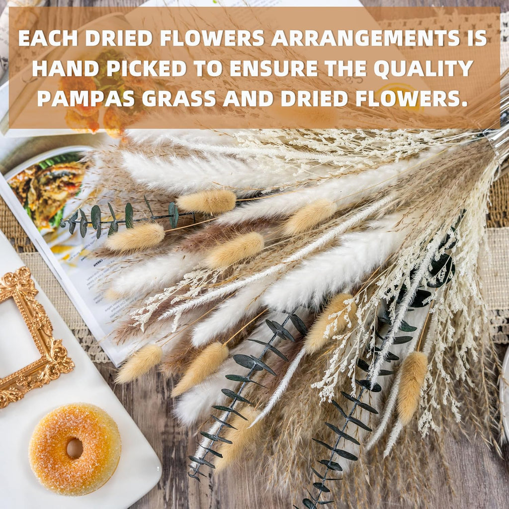 Boho Decor Pampas Grass and Eucalyptus Bouquet