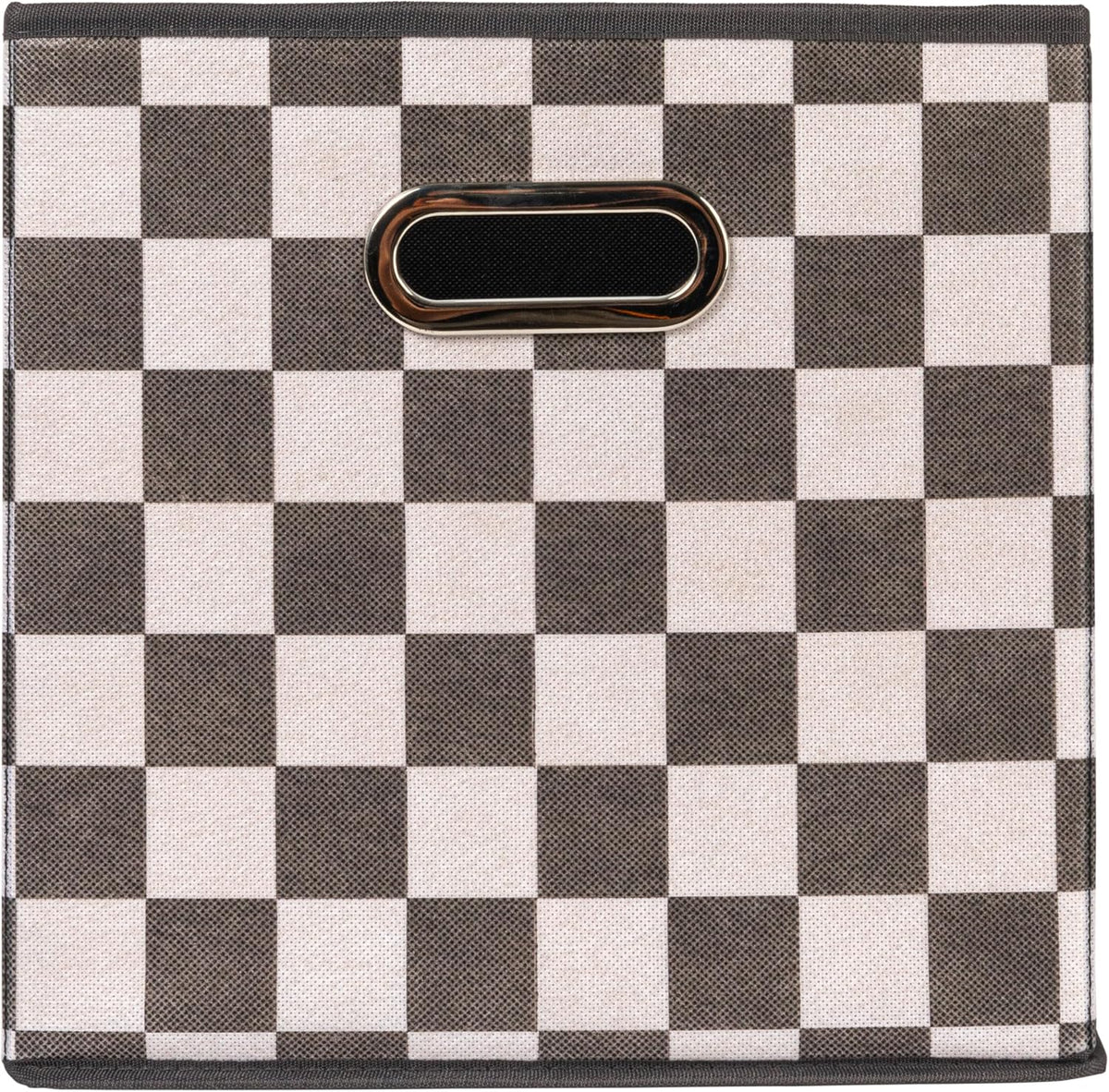 Household Essentials Fabric Storage Bins 6 Piece Set, Checkerboard White and Black