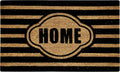 Ackland Coir Doormat | Clara Black Stripe Home | 18" x 30"