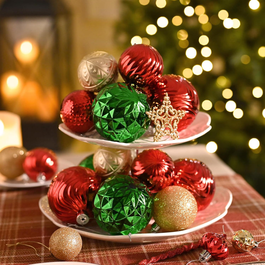 Valery Madelyn 100ct Christmas Tree Decorations Variety Ball Ornaments Set