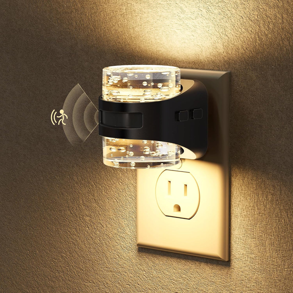 Briignite Motion Sensor Night Light Bubble Night Lights Plug into Wall