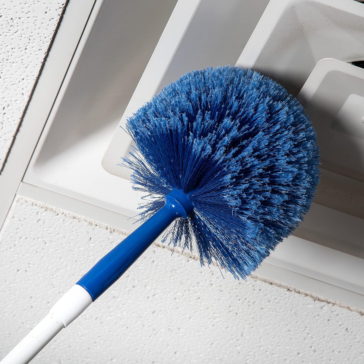 Sparta Round Duster Head, Soft Flagged Bristles, 9 Inch, Blue