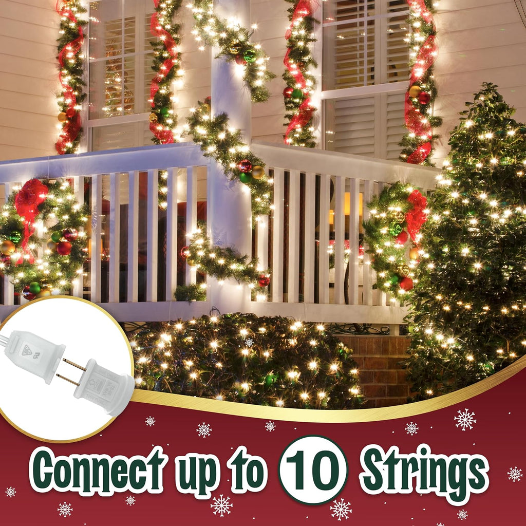 White Christmas Lights for Tree - 50 Mini Light String | 10.4 Feet Long