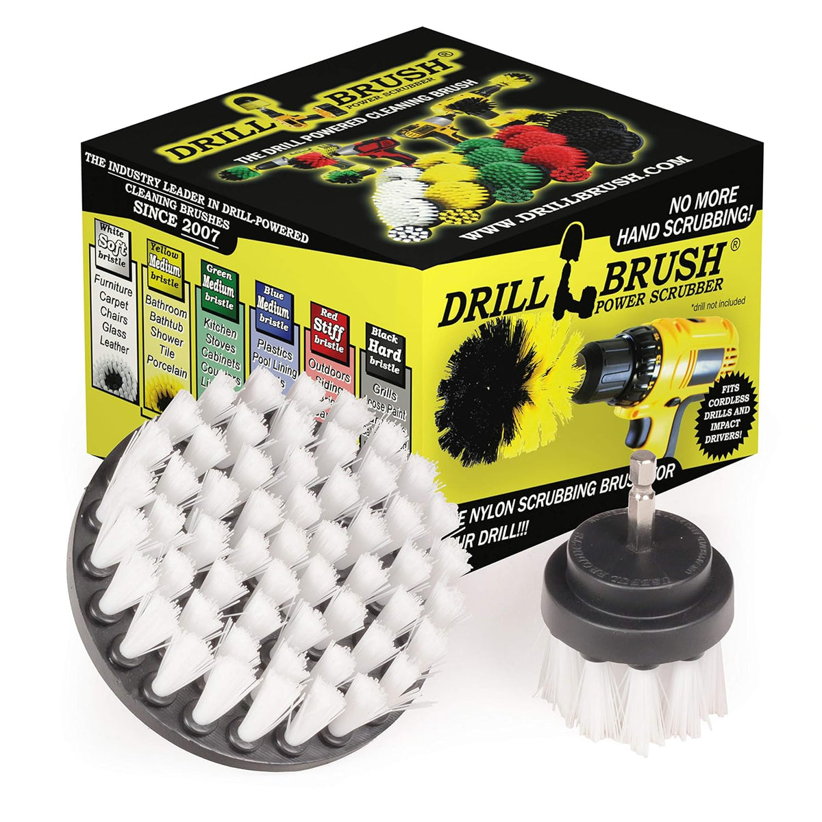 Drillbrush Cleaning Brush for Drill - Car Carpet - Drill Brush Rims