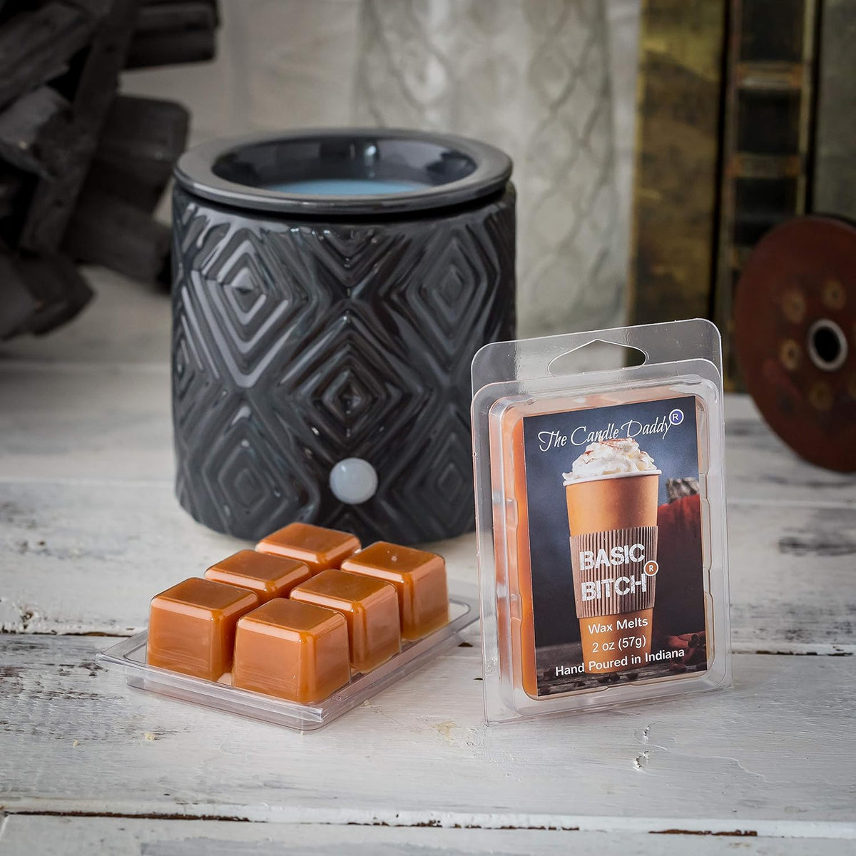 Basic Bitch- Funny Pumpkin Spice Scented Melt- Maximum Scent Wax Cubes/Melts- 1 Pack -2 Ounces- 6 Cubes