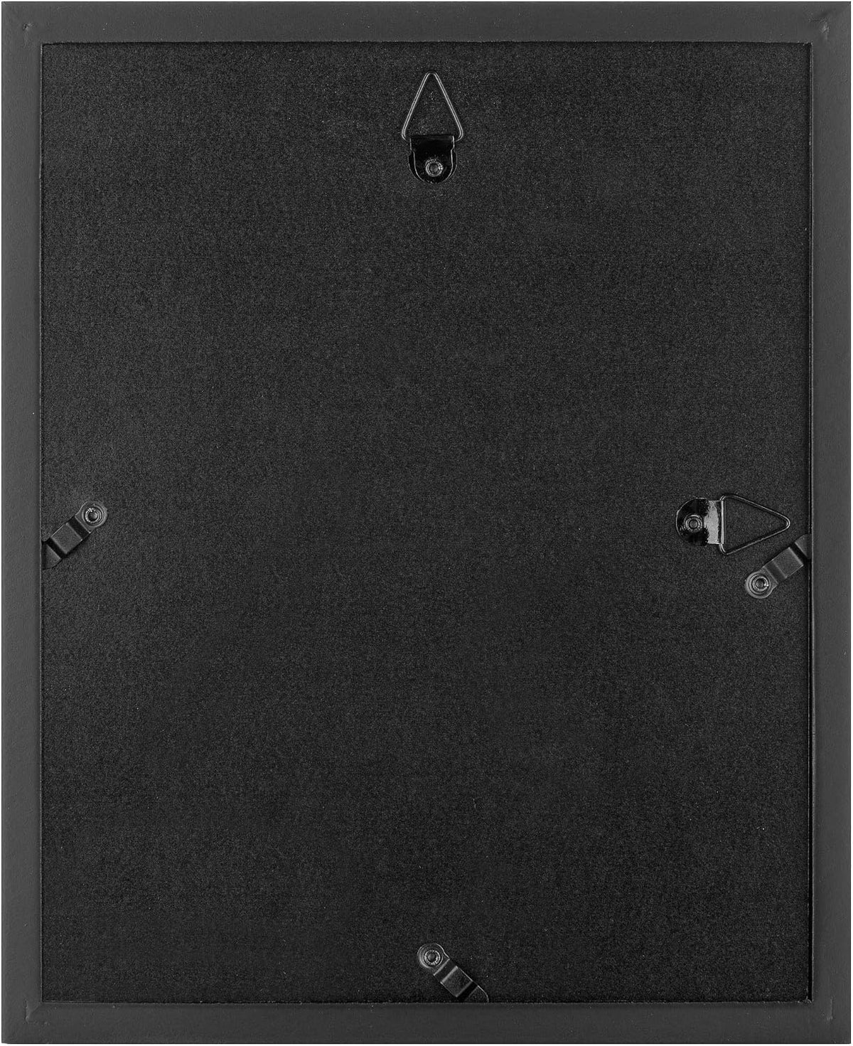 Gallery Perfect Multi-Size Picture Frame Set 7 Pack, Black Gallery Wall Frames with Hanging Hardware, Clear Glass - One 12x16, Two 8x10, Four 6x8 Matted Photo Frames for Wall Display