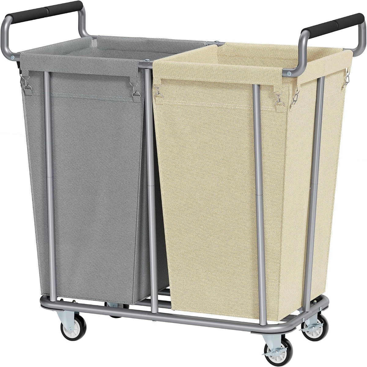 Gewudraw 2 Bag 360L Laundry Baskets with Wheels Heavy Duty