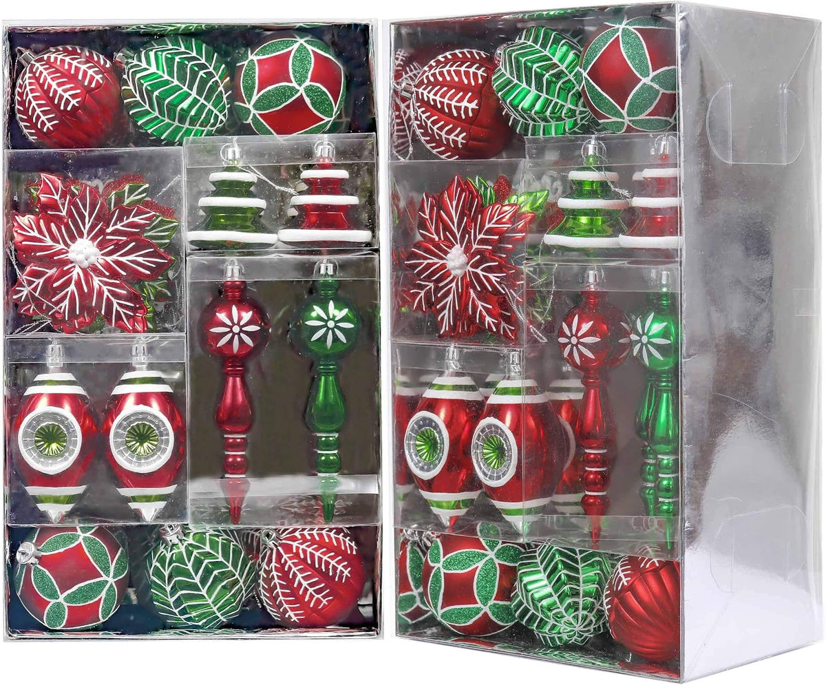 Valery Madelyn 50ct Christmas Ball Ornaments Tree Decorations Set
