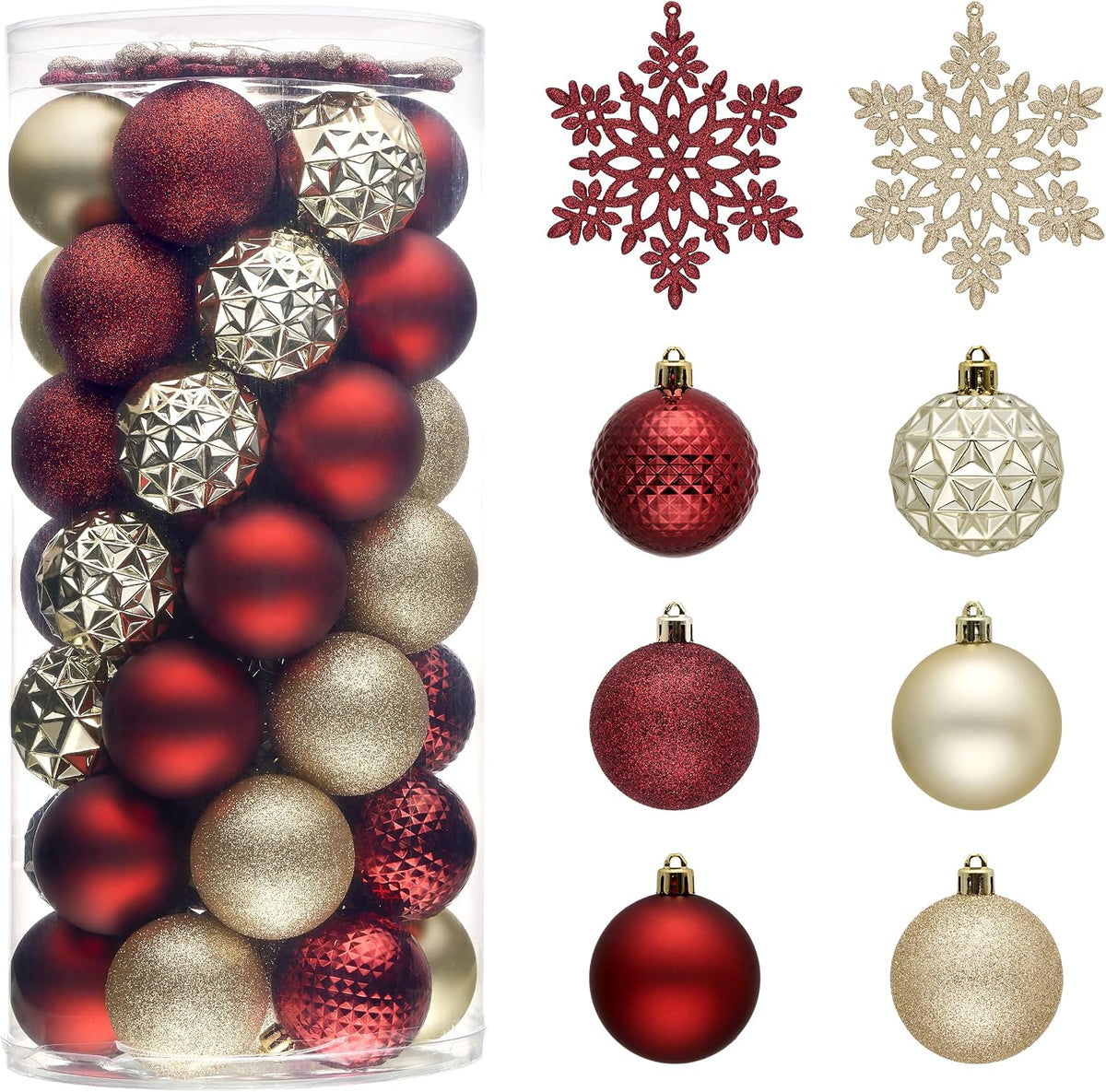 Valery Madelyn 50ct Christmas Tree Decorations Ball Ornaments 2 Inches