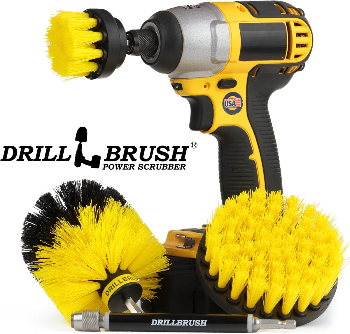 Bathroom Scrubber Brushes - Drill Scrub Brush Attachment - Bathroom Mirror
