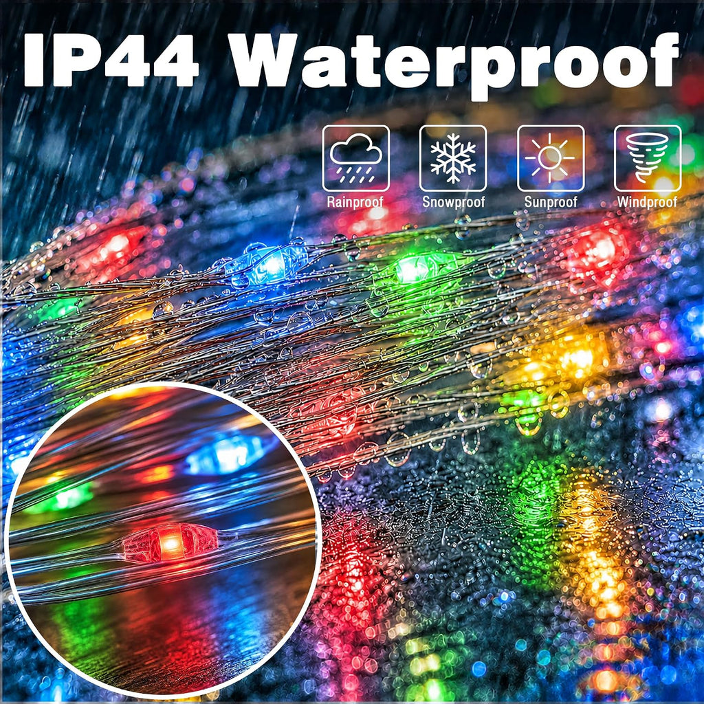 33FT 100 LED Plug in Fairy Lights with 13 Modes & Timer, Multicolor
