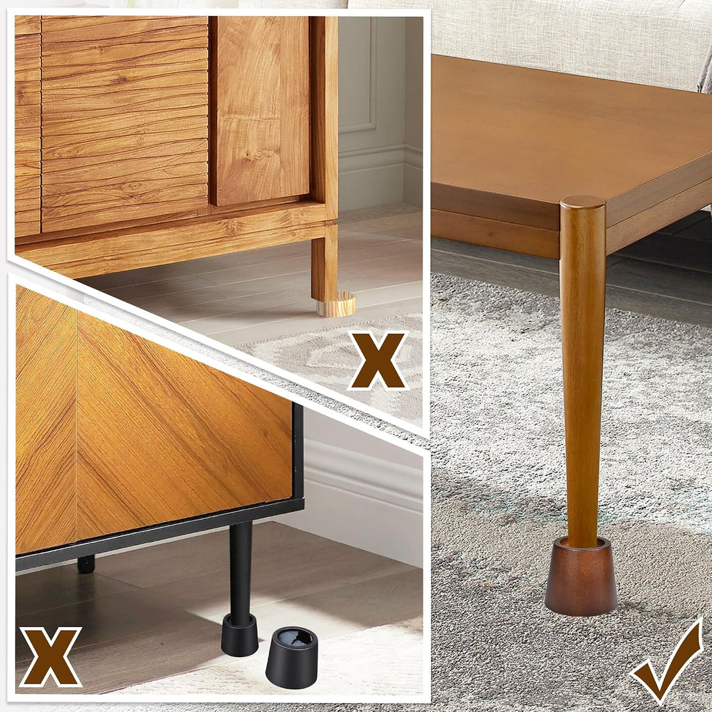 Wooden Bed Risers 3 Inch Round Furniture Risers Set of 6, Heavy Duty Wood Bed Lifts Risers for Bed Frame, Table, Sofa, Couch, Desk, Dresser