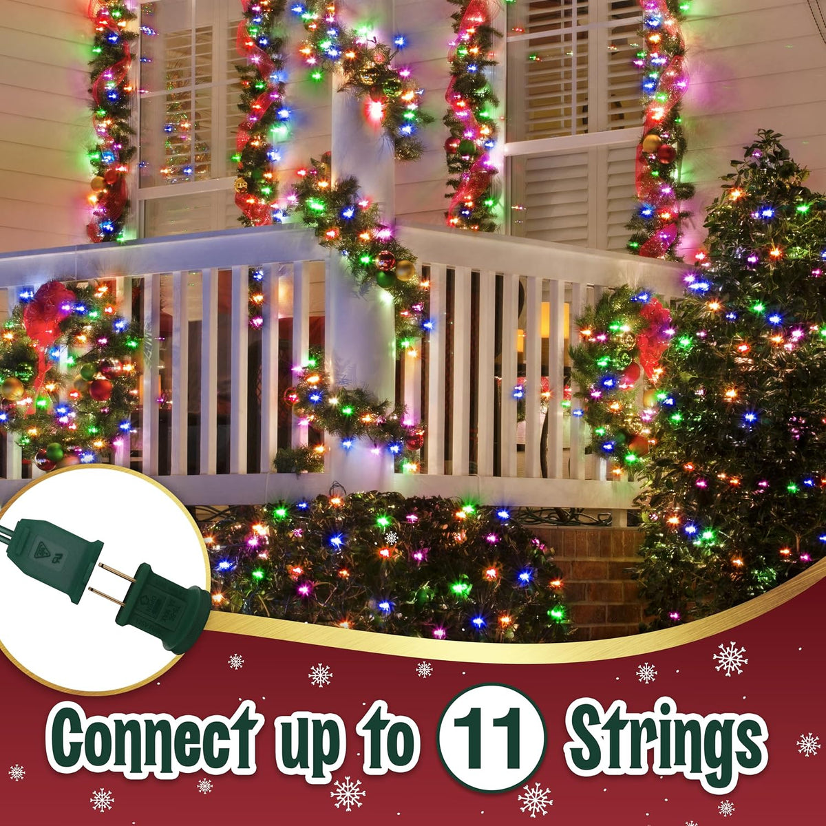 Christmas Lights for Tree - 35 Colored Warm Xmas Lights | 6.6 Feet Long