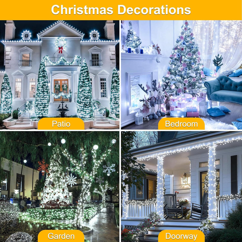 Christmas Cluster Lights Plug-in 52FT 800LEDs String Lights Indoor Outdoor
