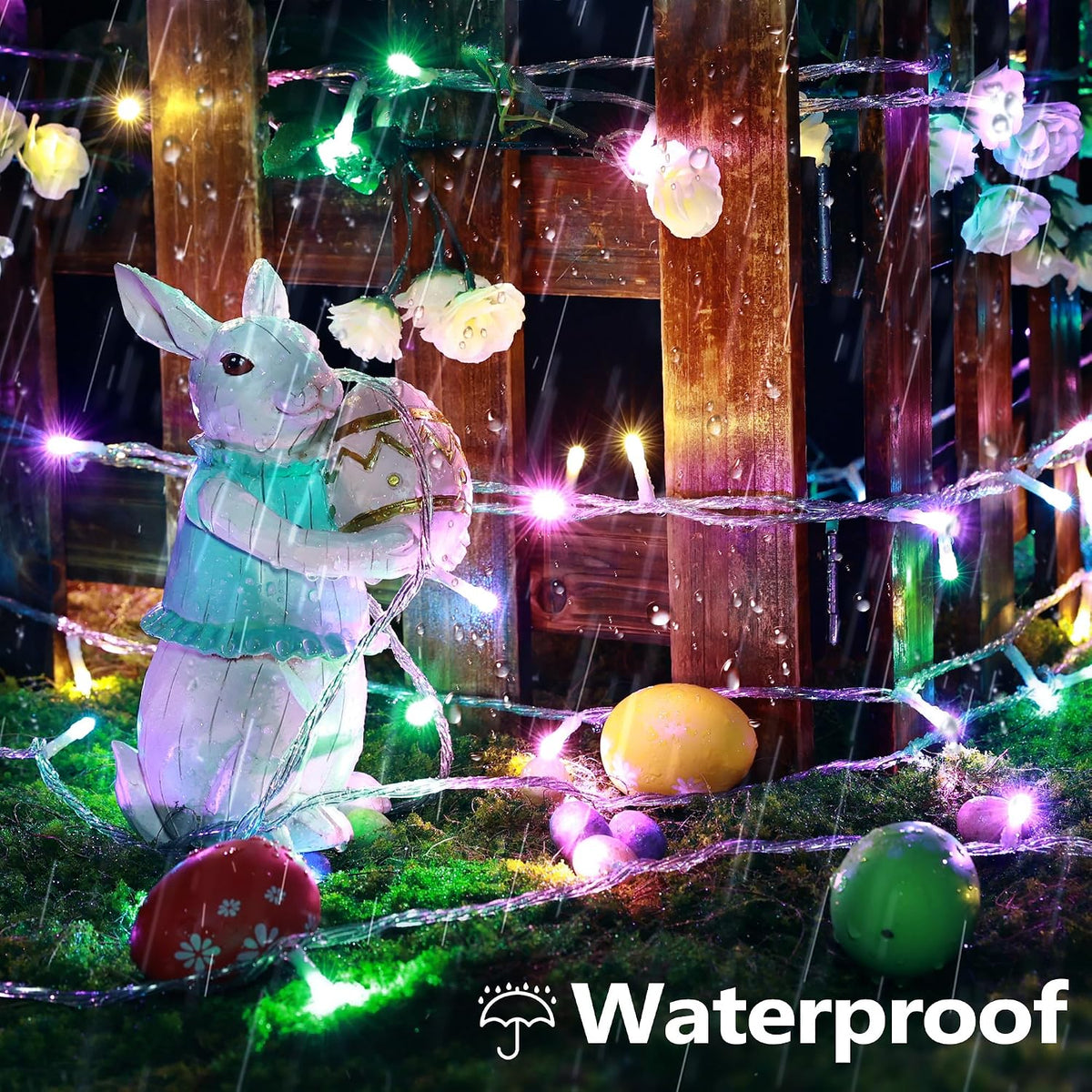 Joomer Easter String Lights 65FT 200LED String Lights with 8 Modes