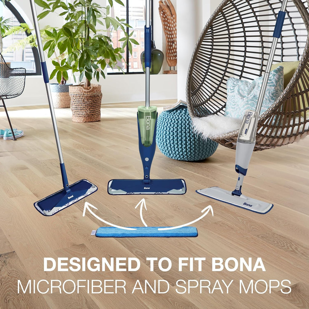 Bona Mop Microfiber Deep Cleaning Pad for Hardwood & Hard Surface Floors - 1-Pack - For Use With Bona Mops - Dual Zone Cleaning