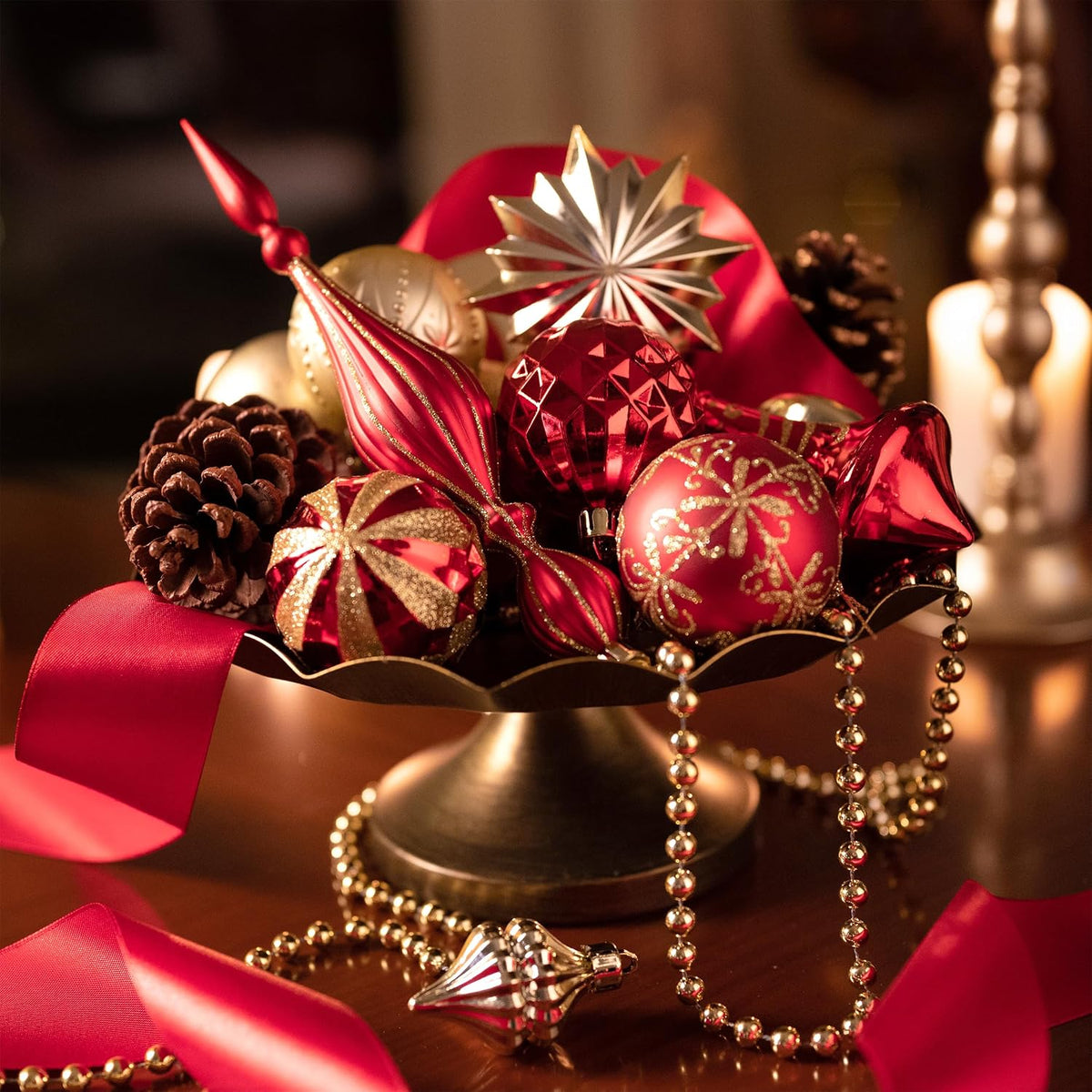 Valery Madelyn 100ct Christmas Tree Decorations Ball Ornaments Set Large