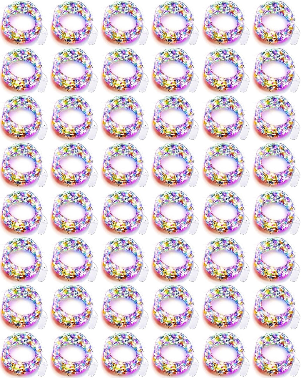 Riakrum 50 Pcs 16.4 ft 50 LED Fairy Lights Battery Operated Bulk