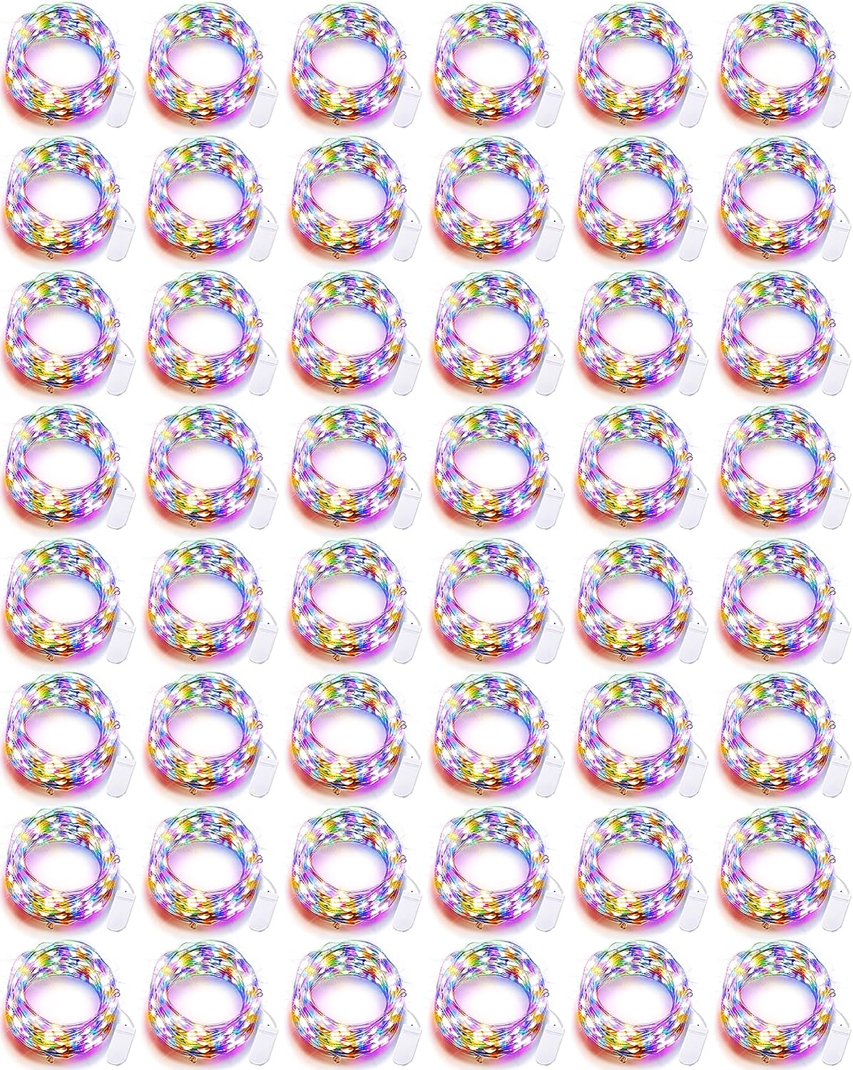 Riakrum 50 Pcs 16.4 ft 50 LED Fairy Lights Battery Operated Bulk