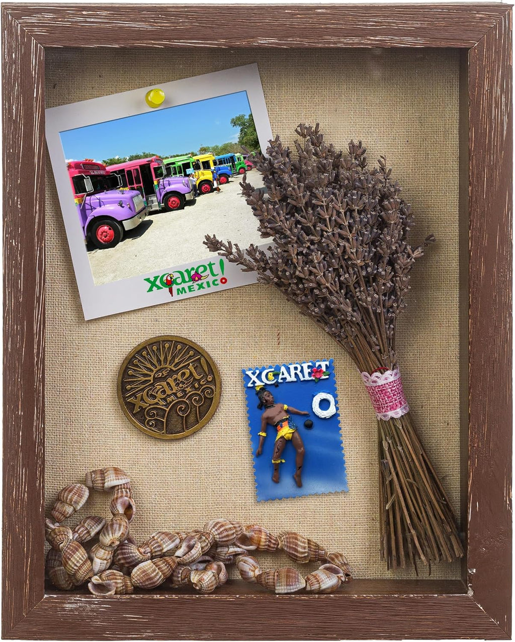 Shadow Box Picture Frame 12x16 Weathered Brown Natural Rustic Solid Wood