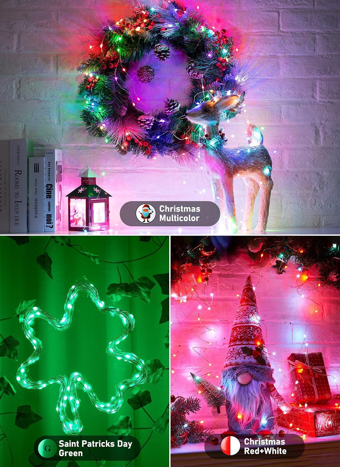 Minetom Fairy Lights Color Changing, 66FT 200 LED String Lights with Remote