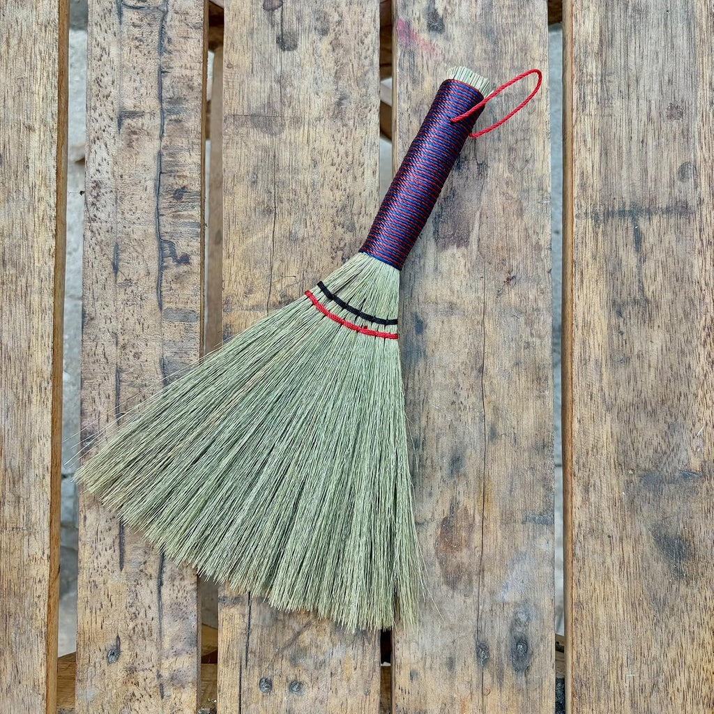 Small Wisk Brush Broom -Whisk Broom Handheld Brush Whisks Away Dust, Dirt & Debris Brush Hanger for Easy 11 Inch