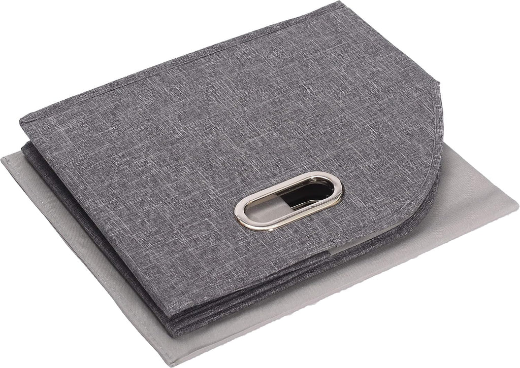 Foldable Dog Toy Basket-Dog Toys Bin-Dog Toy box-Storage Basket with Handle,Organizer Bin for Pet Toys, Blanket, Shelves, Closet -gray