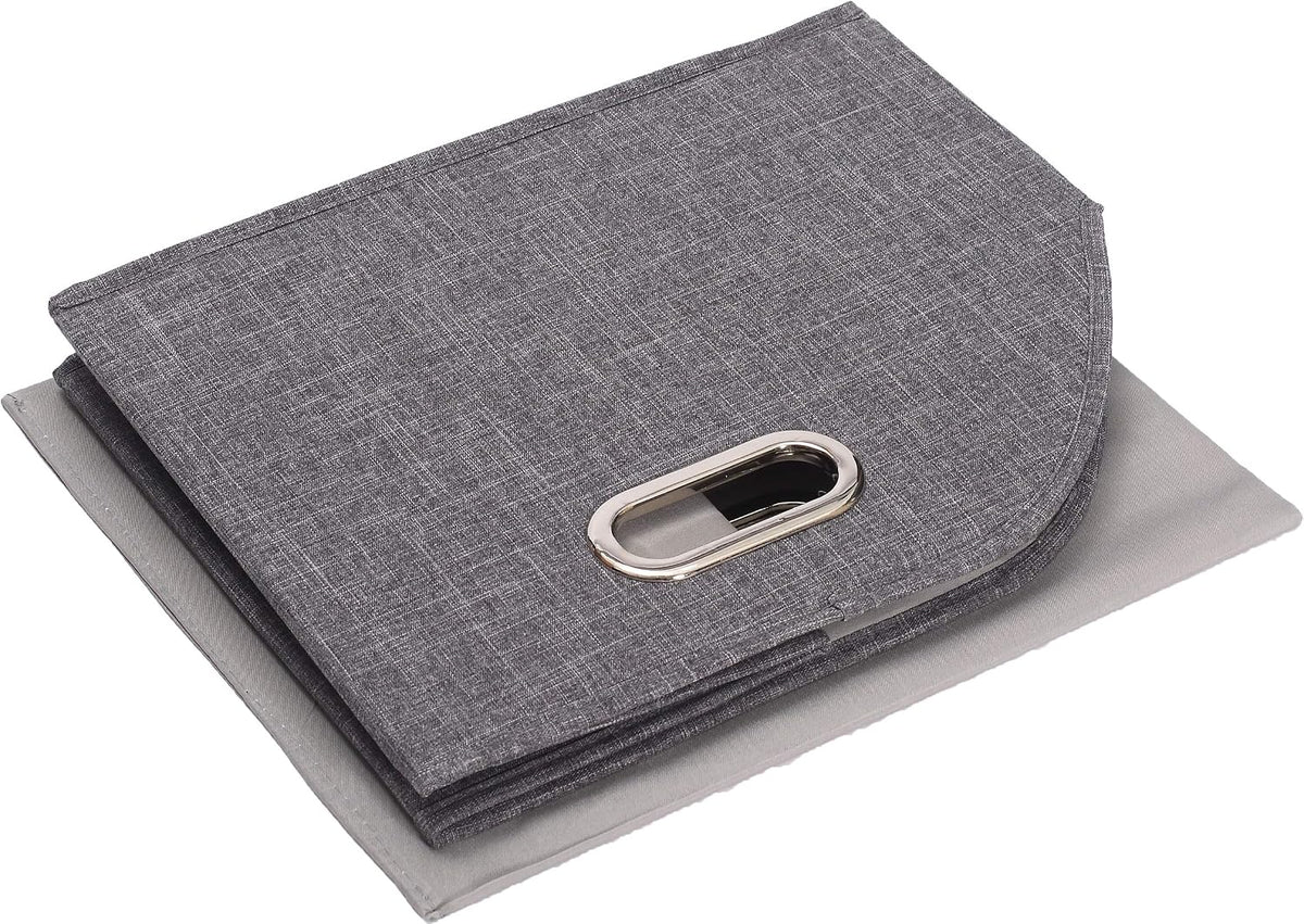 Foldable Dog Toy Basket-Dog Toys Bin-Dog Toy box-Storage Basket with Handle,Organizer Bin for Pet Toys, Blanket, Shelves, Closet -gray