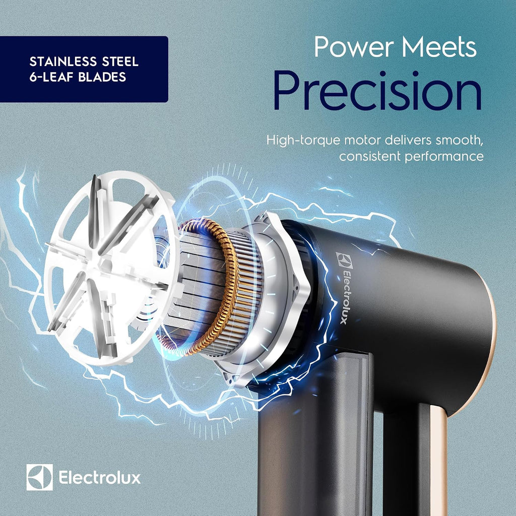 Electrolux Rechargeable Fabric Shaver | 3-Speed Lint Remover for Clothes & Furniture | Eliminates Fuzz & Pilling | Electric Lint Shaver with LED Display & Type-C Fast Charging Port - Black