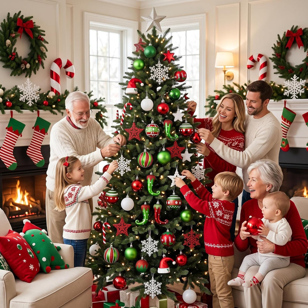 Valery Madelyn 70ct Christmas Ornaments Tree Decorations Set