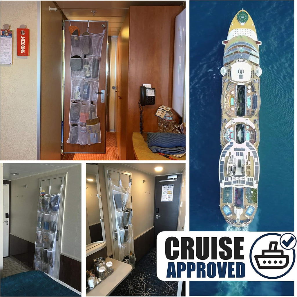 Cruise On Large Mesh Over-the-Door Hanging Organizer, 15 Pocket, 24x60 in