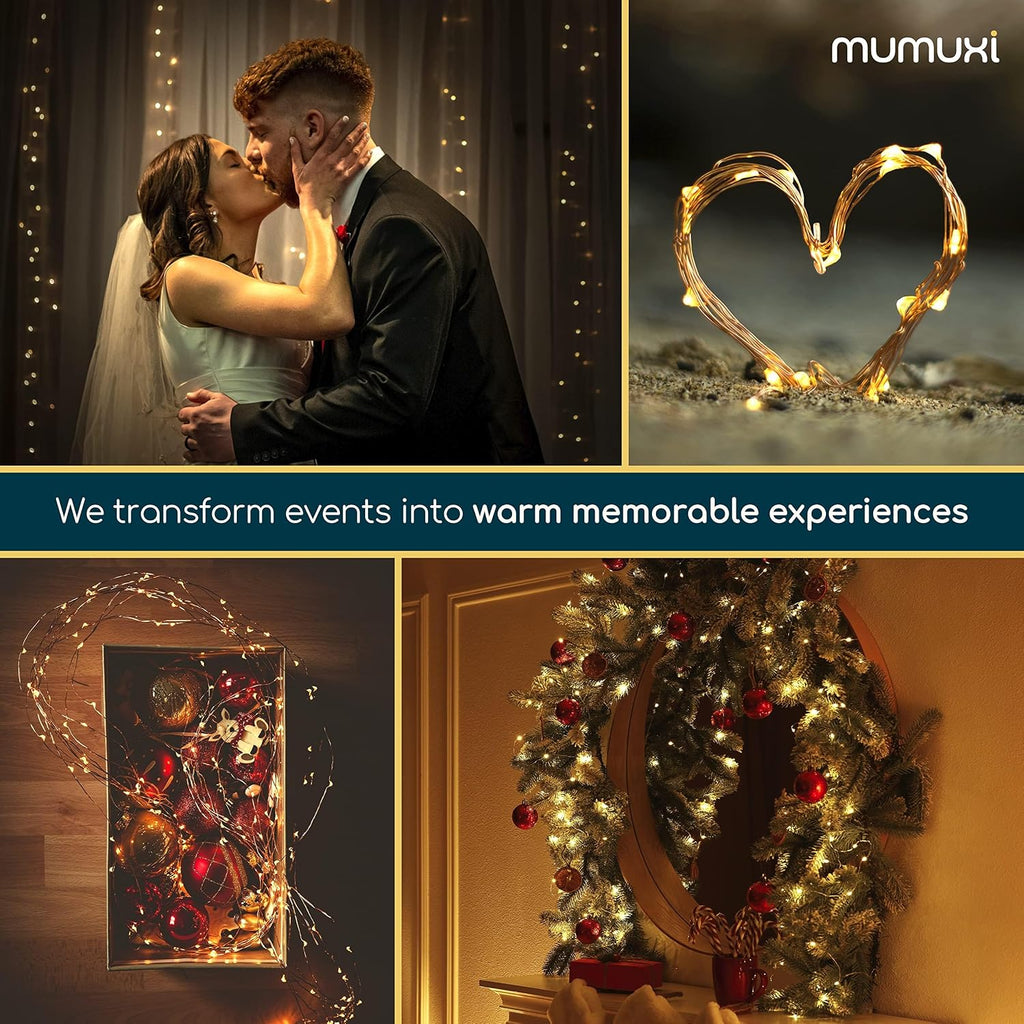 MUMUXI 12 Pack 7.2ft Fairy Lights Battery Operated String Lights, 20 Mini LEDs for Centerpiece Table Decorations, Wedding Party Bedroom Mason Jar Christmas Decor, Warm White