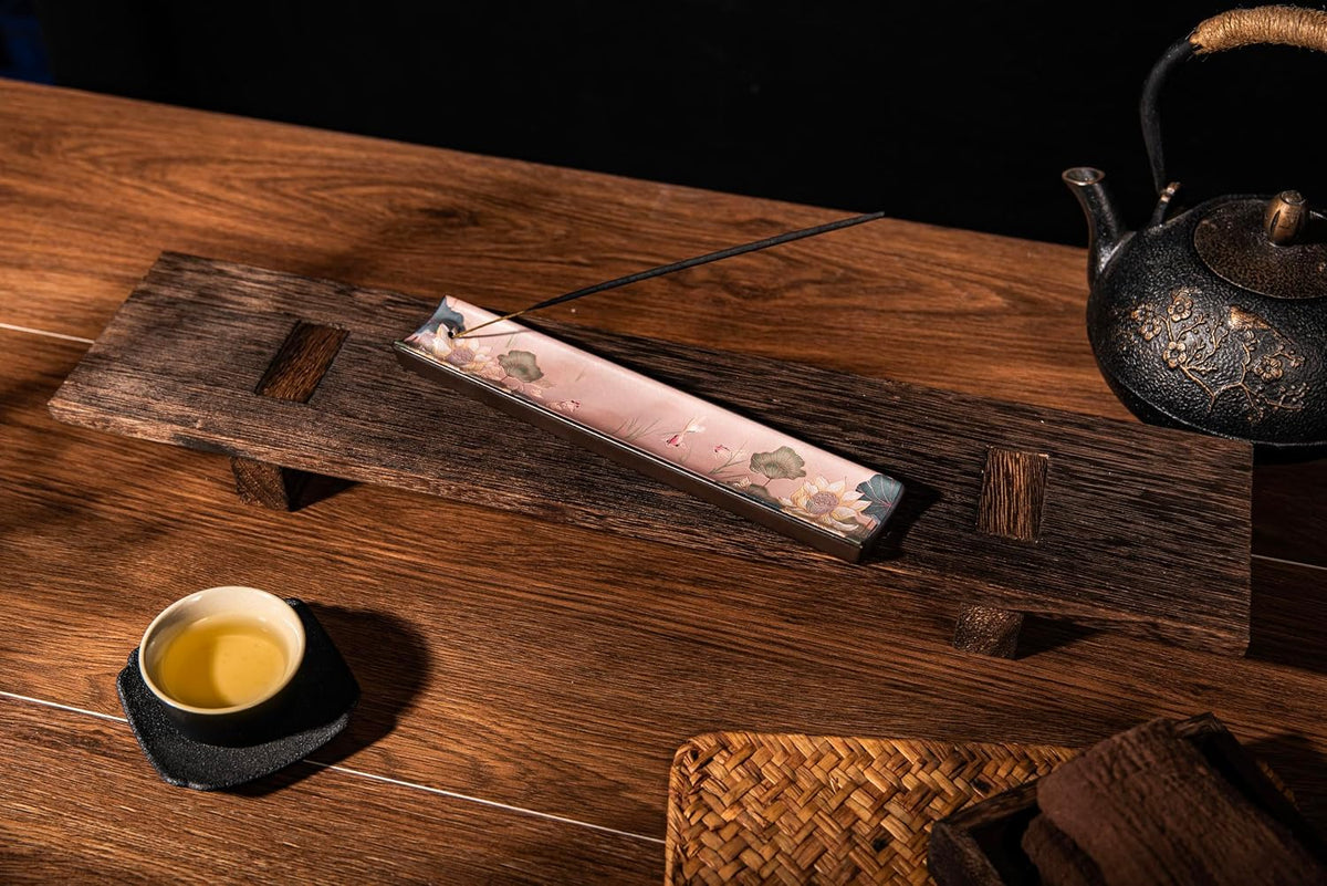 Incense Holder for Sticks, Ceramic Incense Burner with Ash Catcher, Aesthetic Decor for Home, Room & Office, Unique Gifts for Housewarming Yoga, Meditation & Spa (Goldfish)