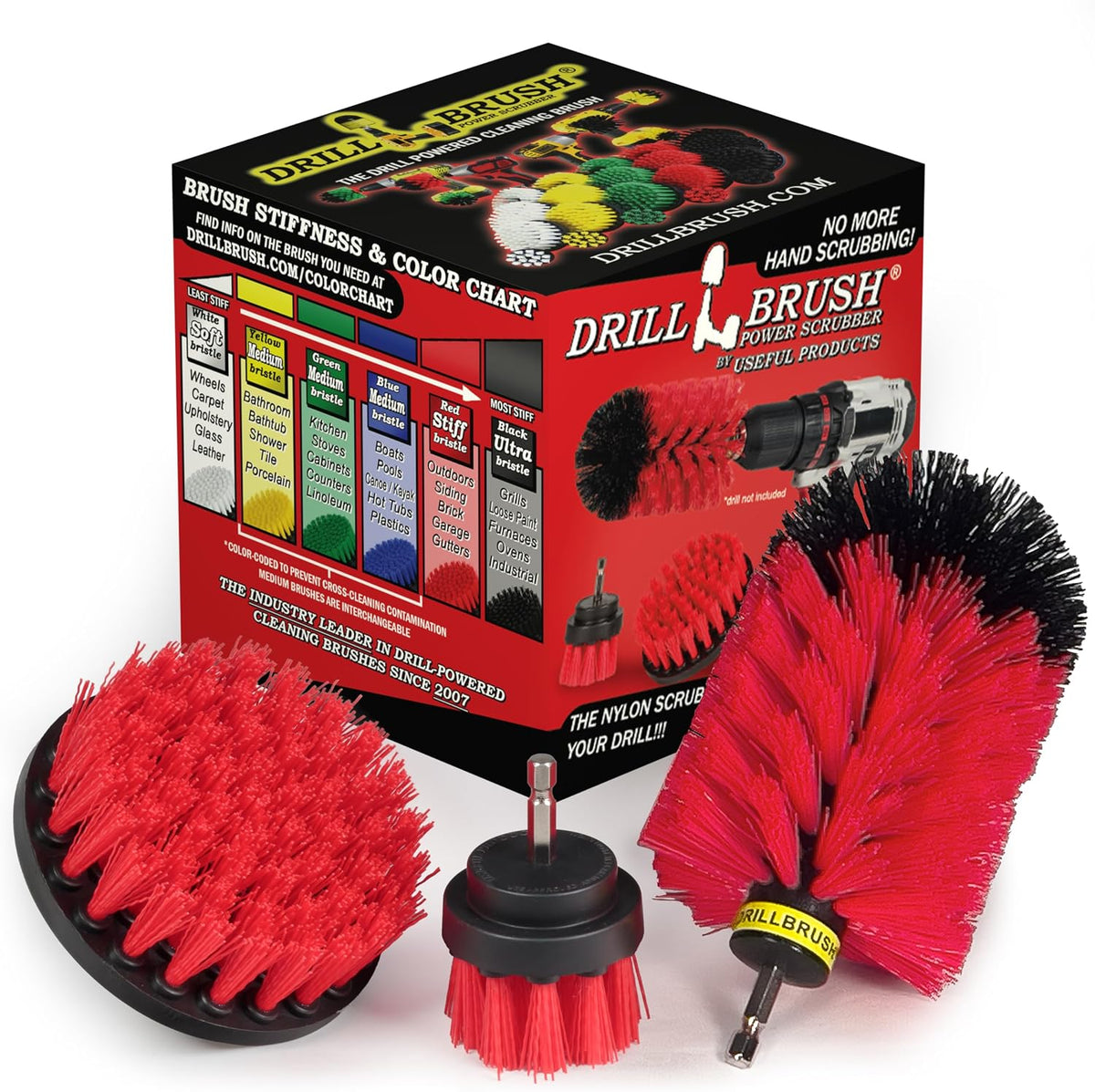 Concrete Stain Remover Brush Set - Home Lawn Equipment Cleaning Tools