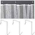 Pndeyo 1pc Bed Hanging Shoe Organizers with 3pcs Hooks, 22.44x19.61in, Grey