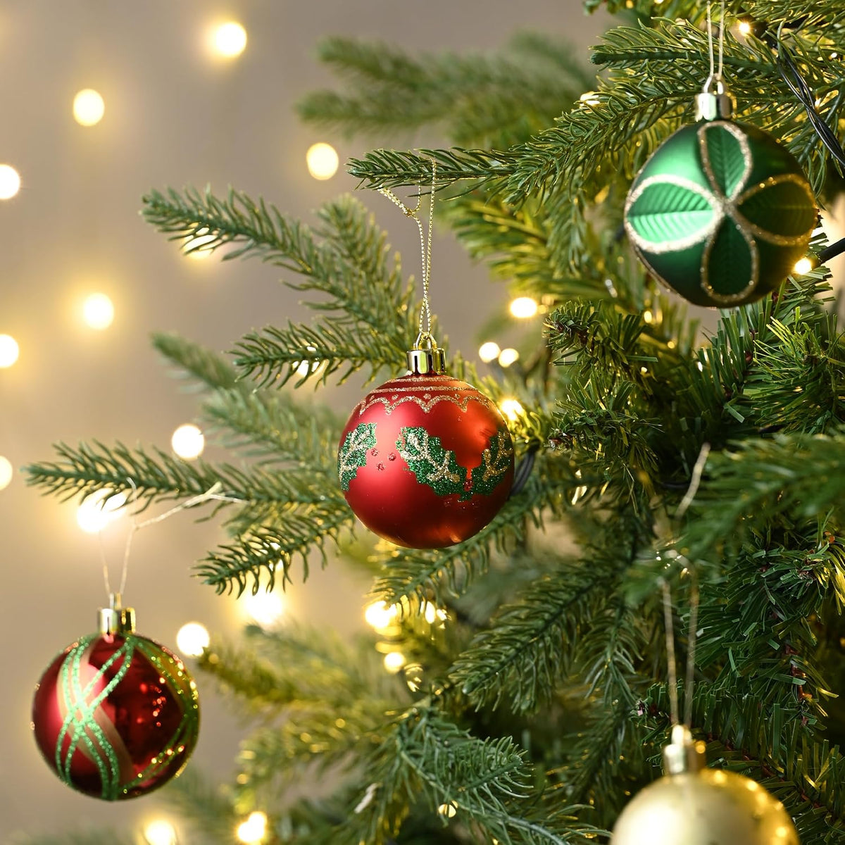 Valery Madelyn 24ct Christmas Tree Decorations Ball Ornaments 2.36 Inches